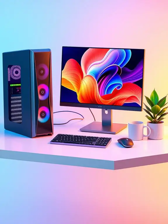 3d desktop pc clipart