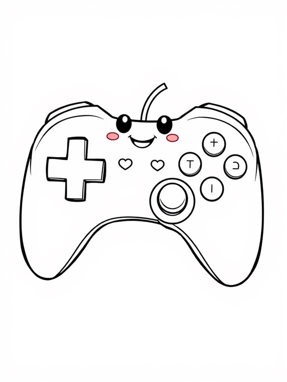 adorable gaming controller illustration