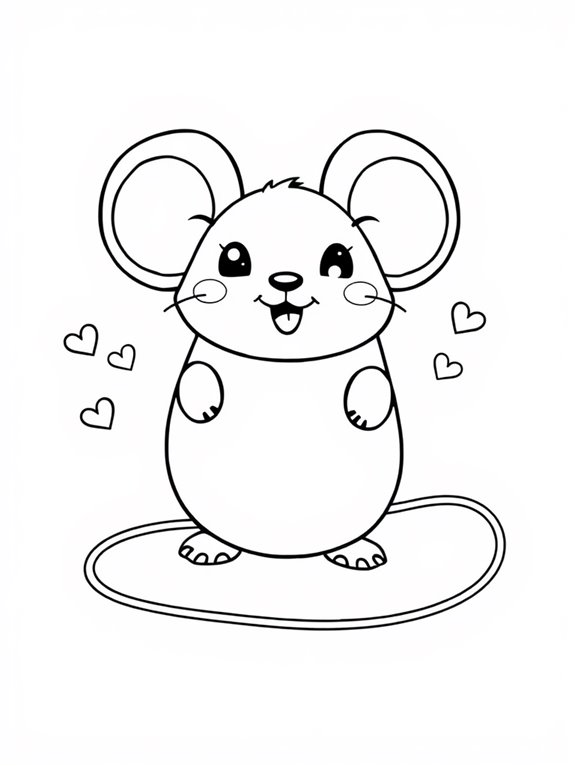 adorable mouse coloring activity