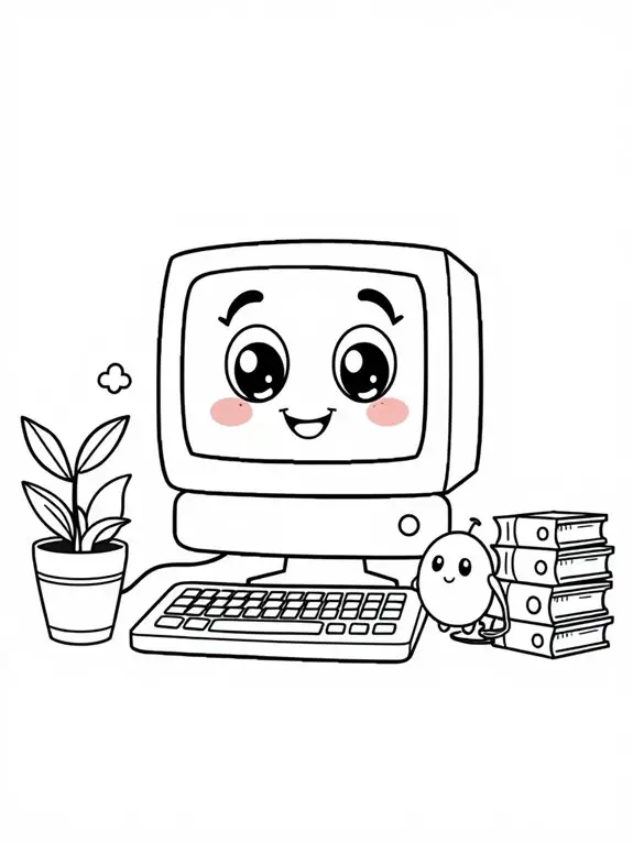 adorable pc coloring page