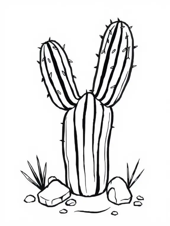 cactus coloring page adventure