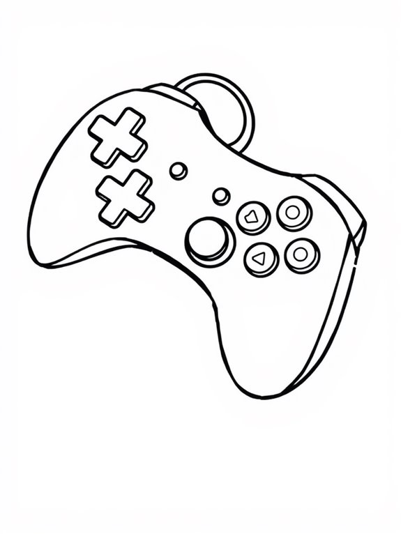 cartoon controller coloring page