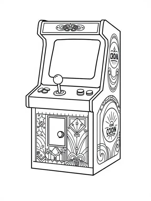 colorful arcade machine design