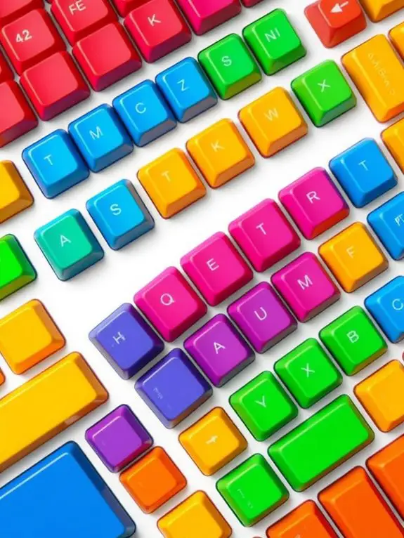 colorful keyboard keys illustration