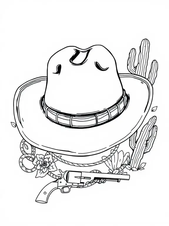 cowboy hat coloring page