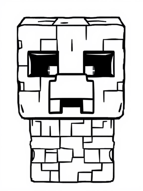 creeper minecraft coloring activity