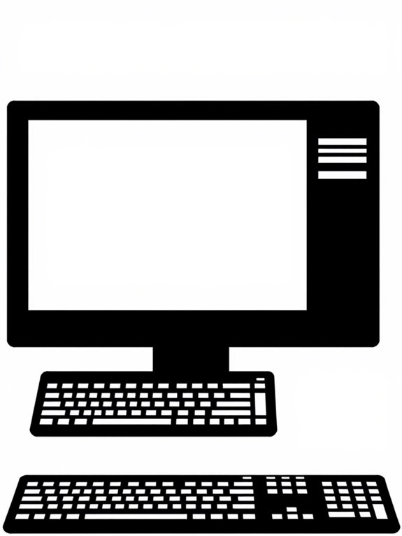 desktop pc silhouette clipart