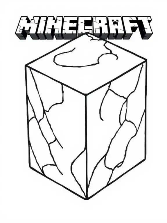 diamond ore coloring page