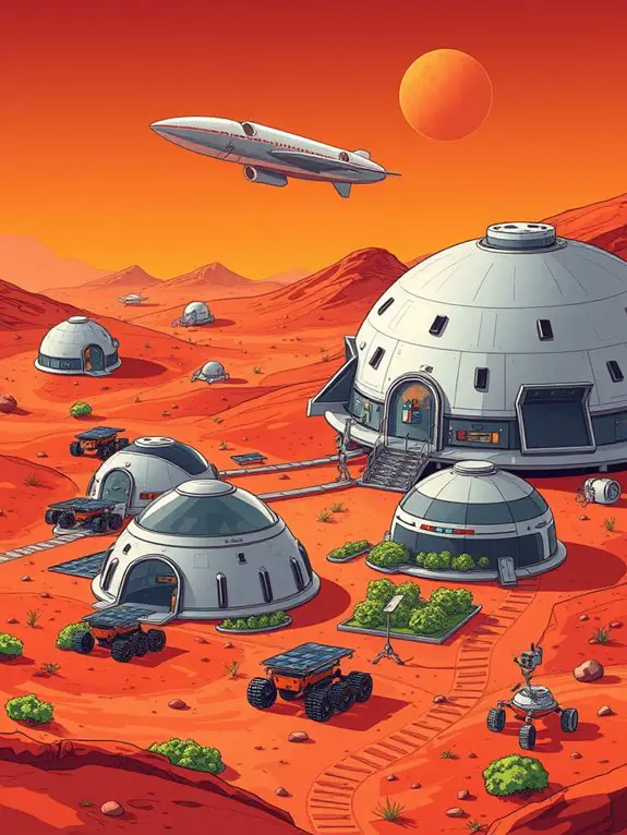 elon musk mars colony art