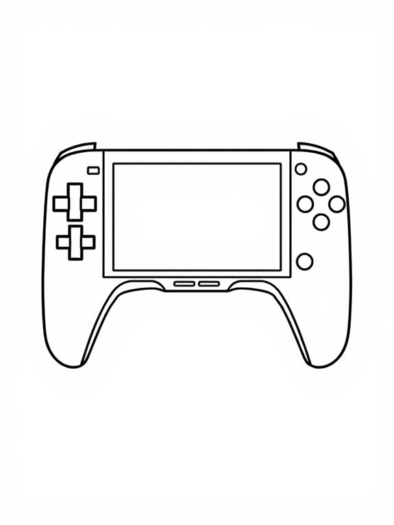 gaming console outline illustration