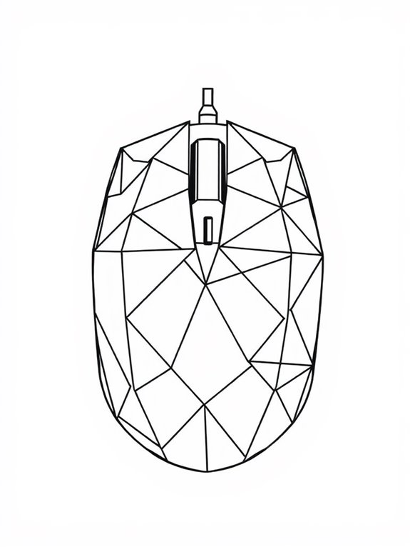 geometric mouse coloring page