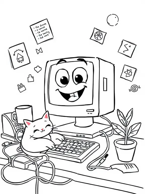 humorous pc coloring page