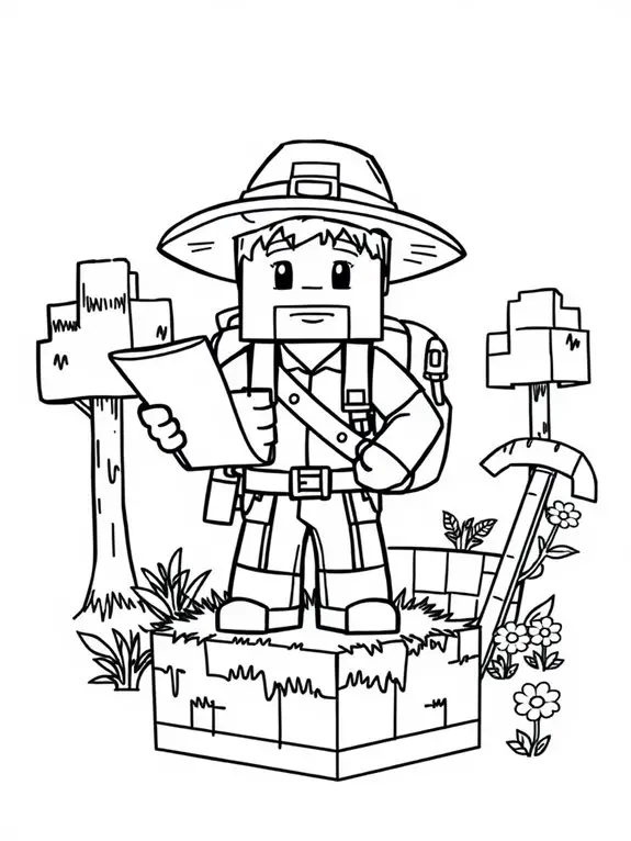 minecraft adventurous villager coloring