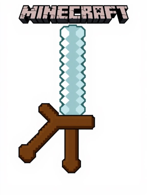 minecraft sword clipart image