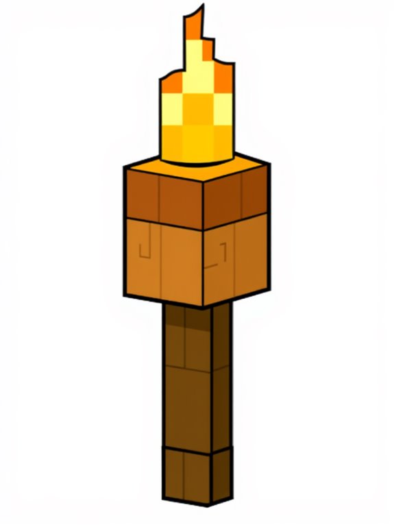 minecraft torch clipart image