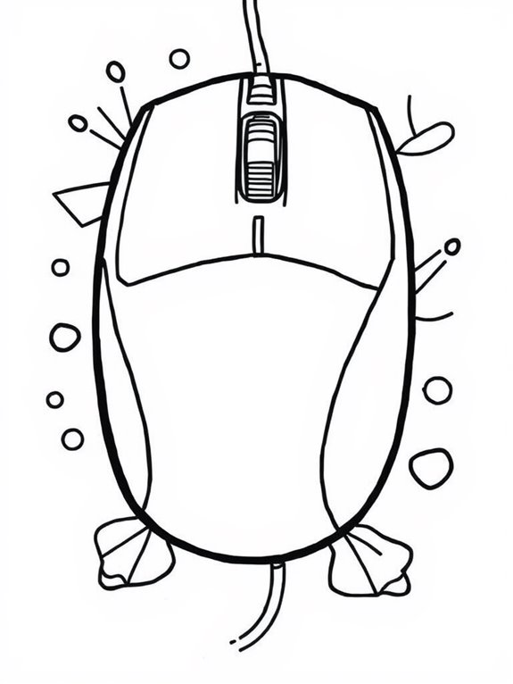 mouse coloring page activity