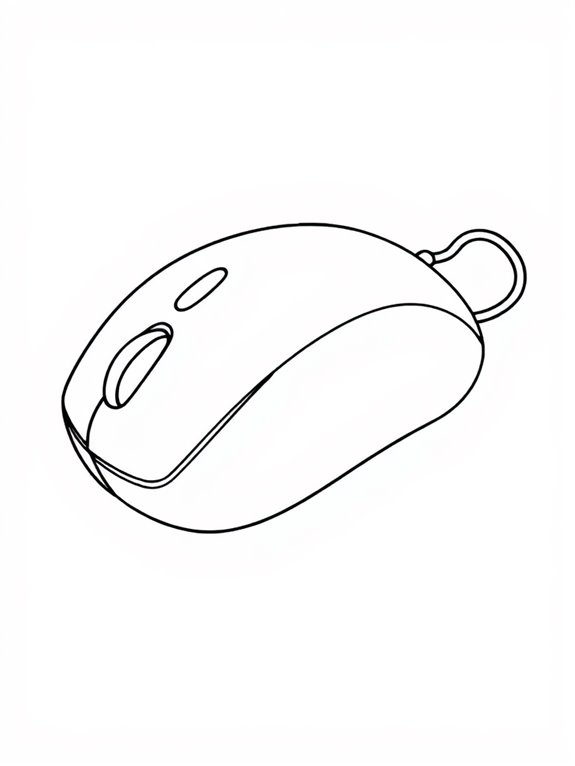 mouse coloring page design