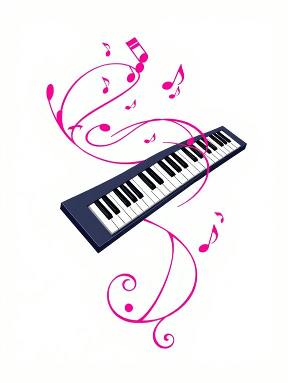 musical keyboard clipart design