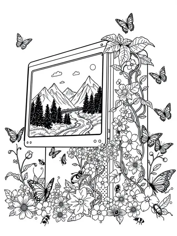 nature themed pc coloring page