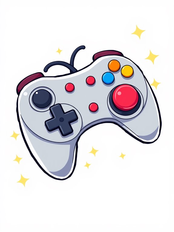 playful gaming controller illustration