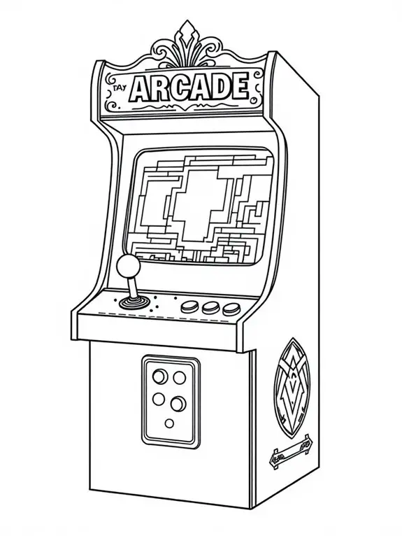 retro arcade machine illustration