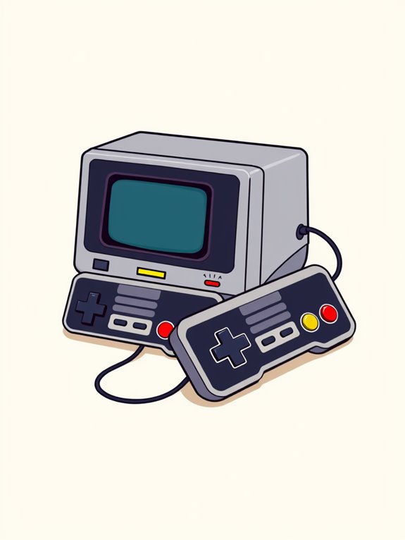 retro gaming console clipart