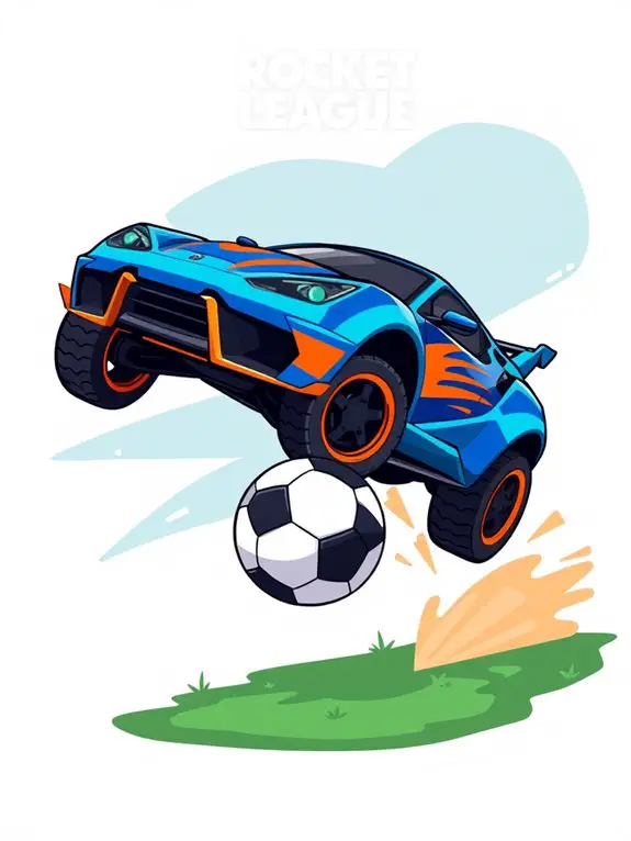 rocket league car illustration