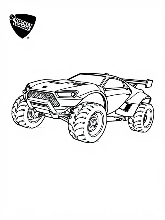 rocket league octane coloring page