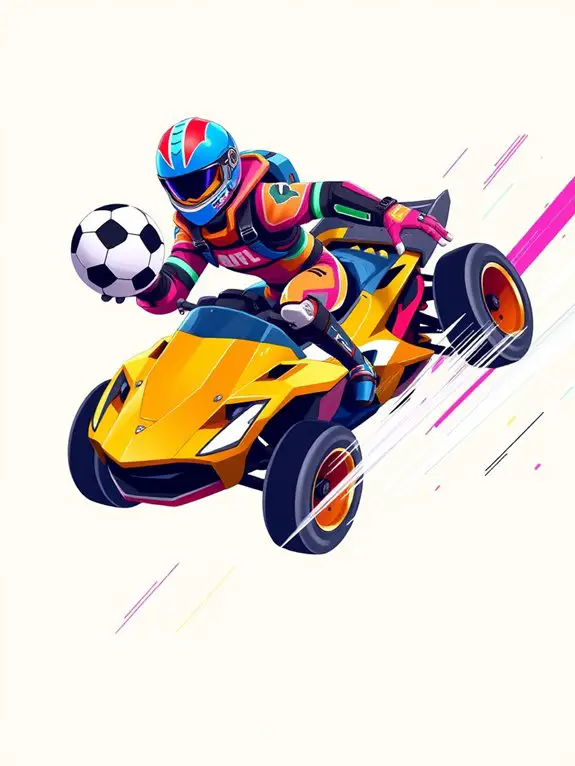 rocket league player graphic