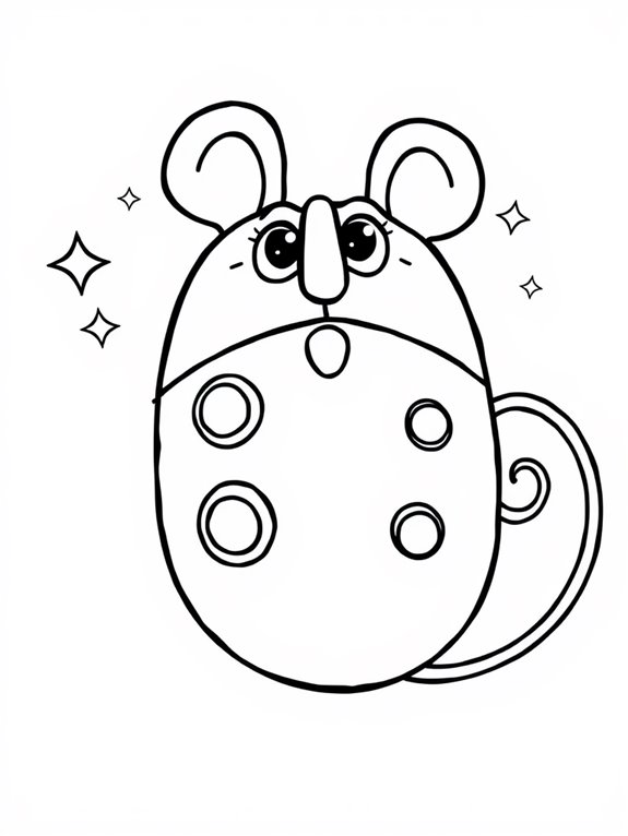 silly mouse coloring page