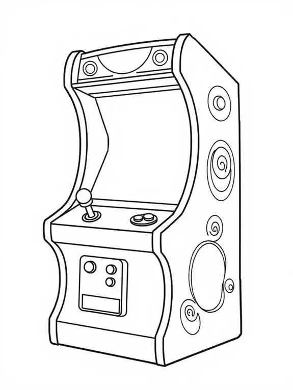 stylized arcade machine design