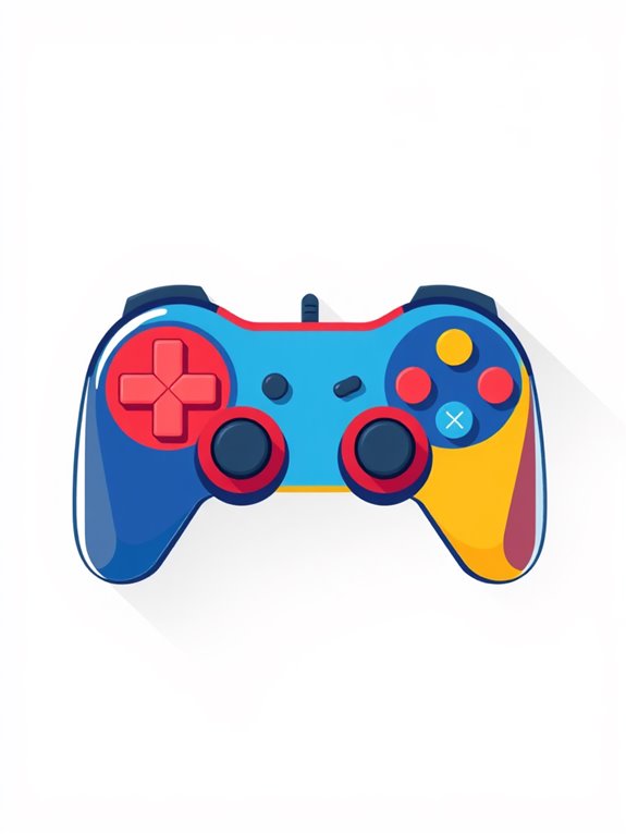 stylized game controller illustration