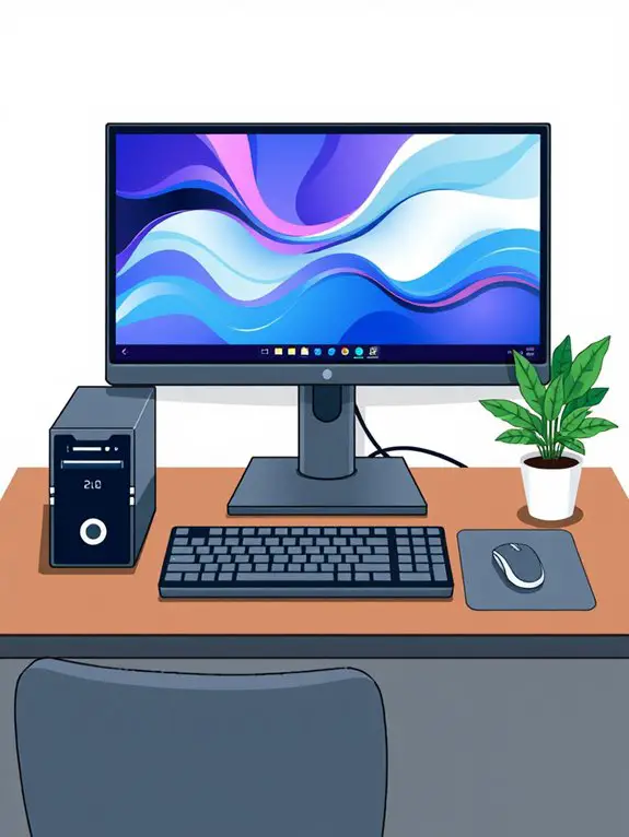 vector clipart of desktop