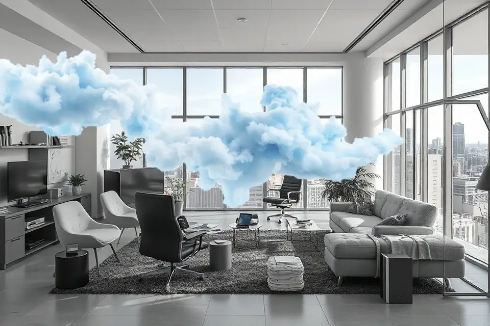 abstract digital cloud formations