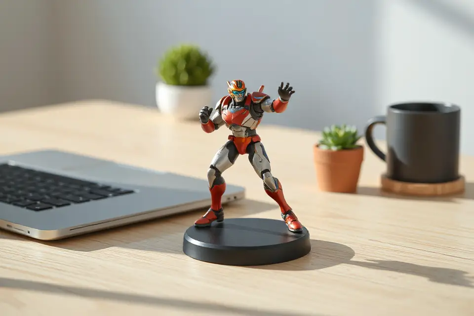 action figure desk photo
