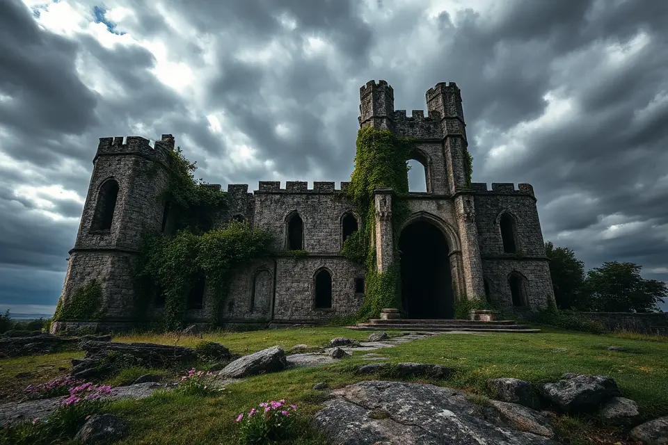 ancient crumbling castle photo