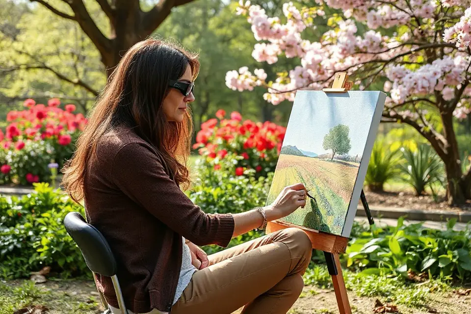 artist with smart glasses