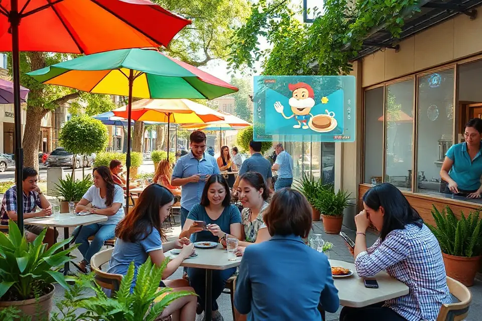 augmented reality outdoor caf