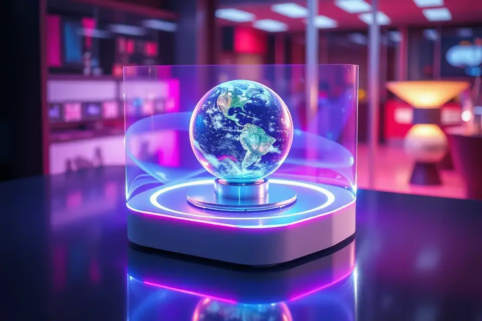 captivating holographic display photo