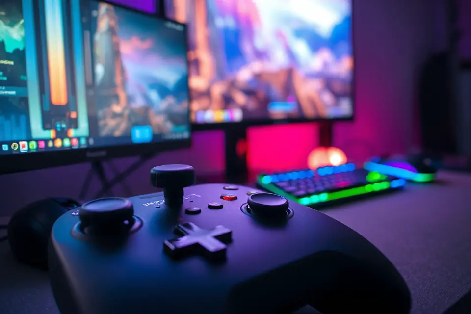 captivating joystick gaming photo