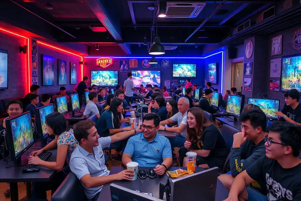 cheerful esports gaming caf