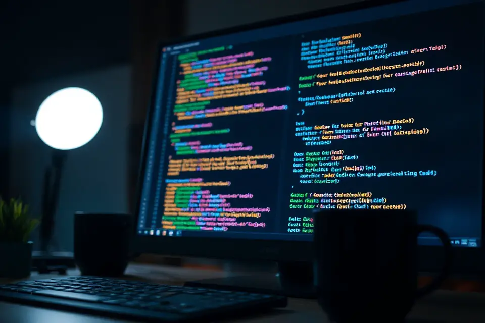 close up code stock photo