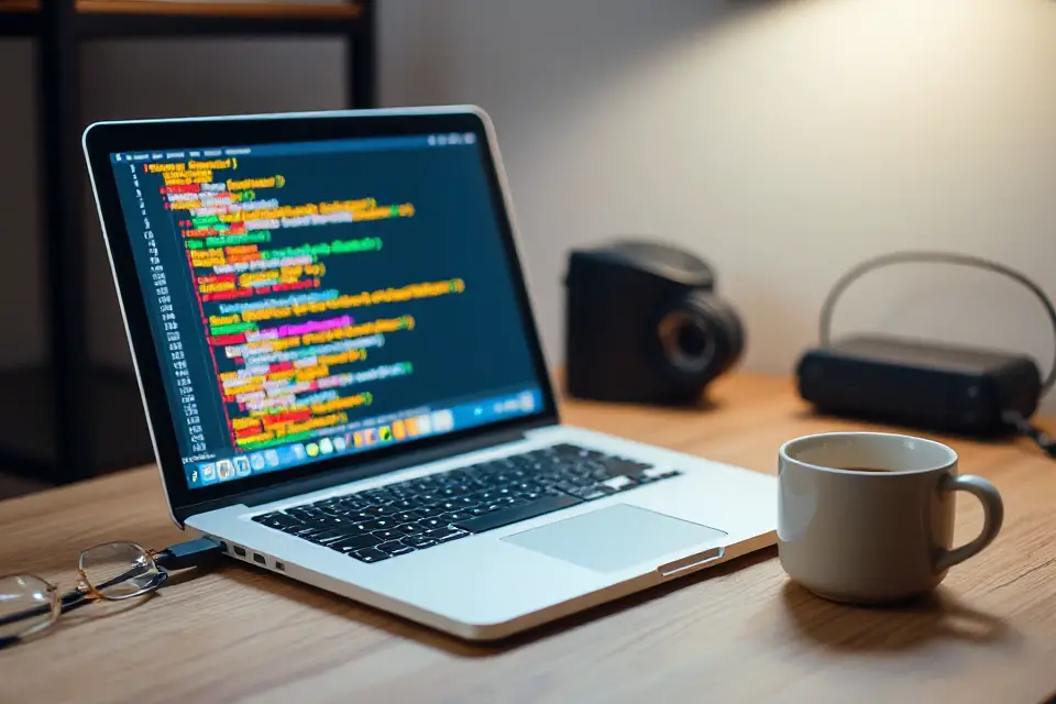 coffee cup laptop desk