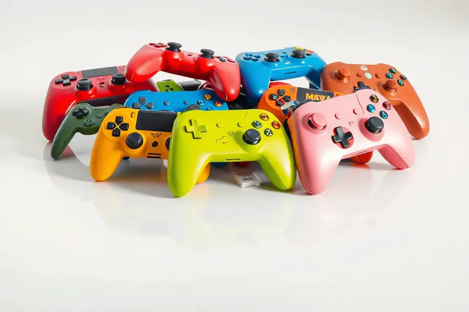 colorful gamepad stock photo