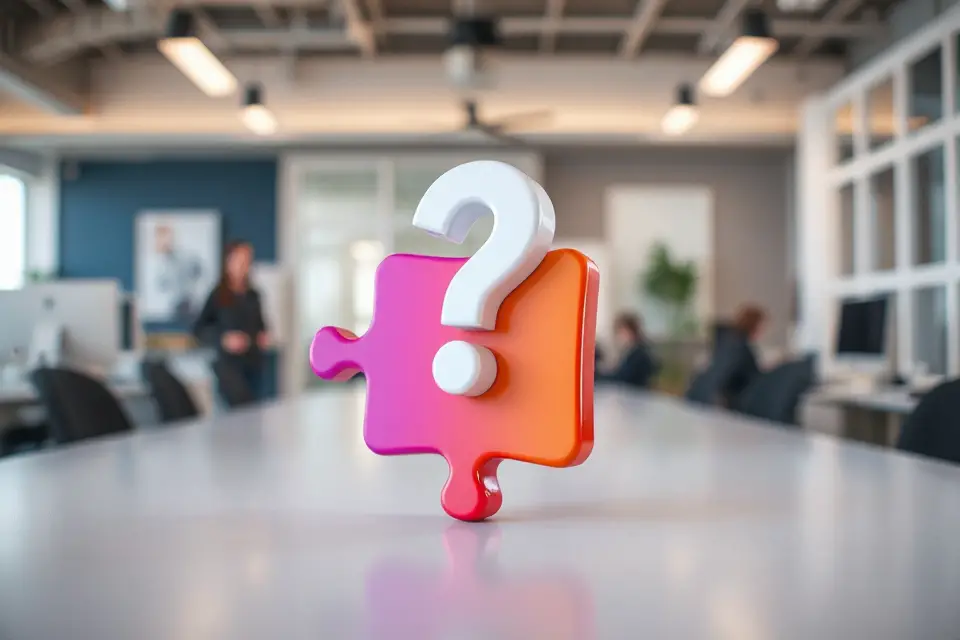 colorful puzzle question mark