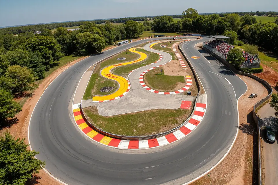 colorful racing track photo