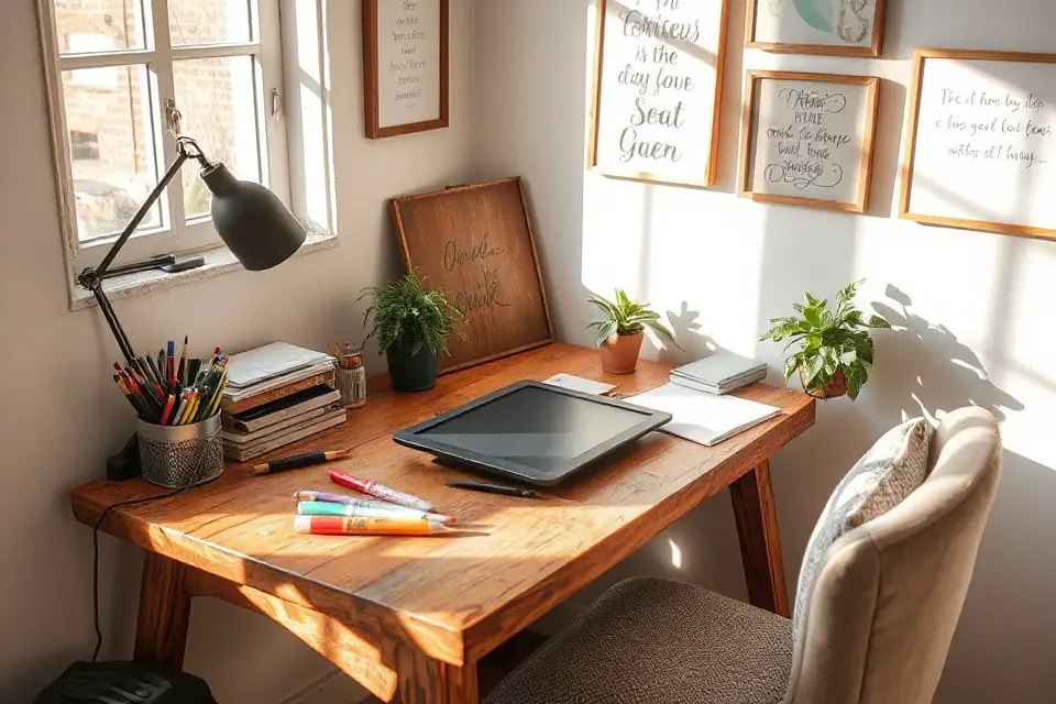 cozy artist corner inspiration