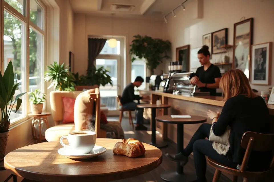 cozy coffee shop ambiance
