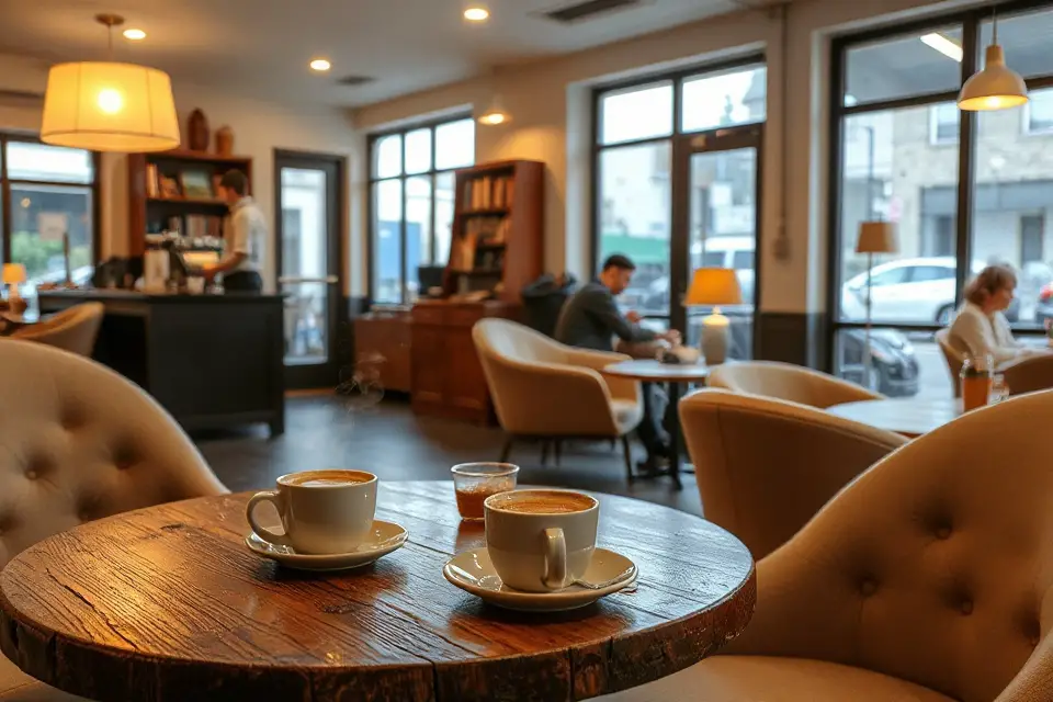 cozy coffee shop atmosphere