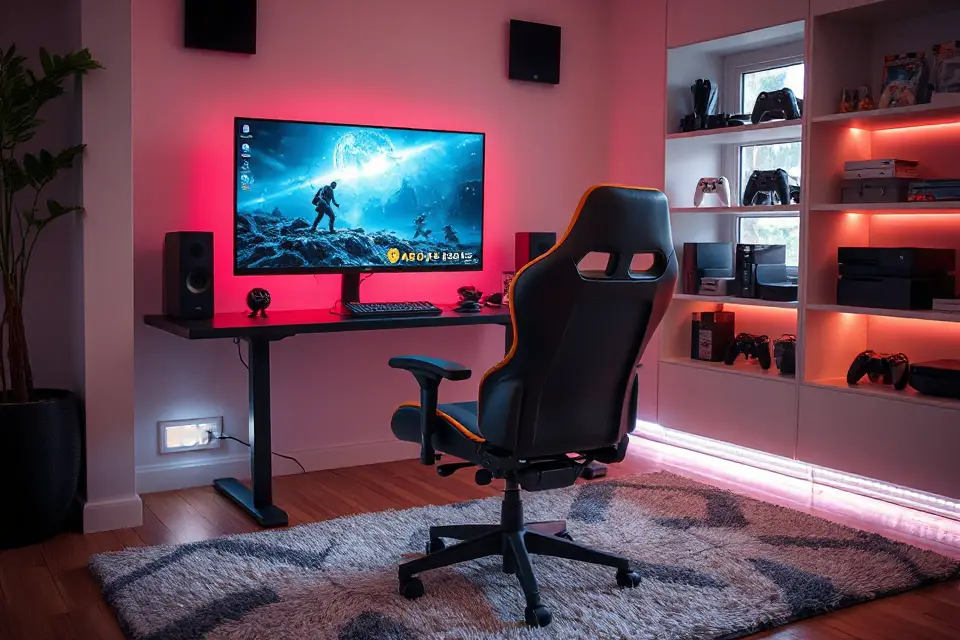 cozy gaming chair photo